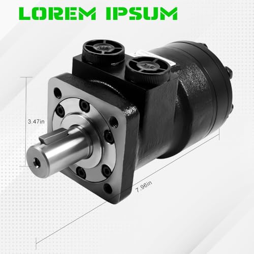 Image of LEAPTREND Hydraulic Motor for Char-Lynn 101-1003-009 for Eaton 101-1003, Straight Shaft Motor, Engine Hydraulic Motor, 4 Bolt Flange, 1 inch Straight with Woodruff Key