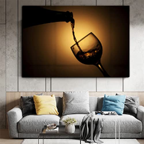 Affiches de vin verre abstrait pour creer une ambiance bistrot chic et chaleureuse dans la cuisine