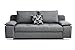 Produktbild Collection AB B-famous Paulina Schlafsofa mit Bettfunktion und Bettkasten, inklusive Topper, Strukturstoff grau, 203x105x85