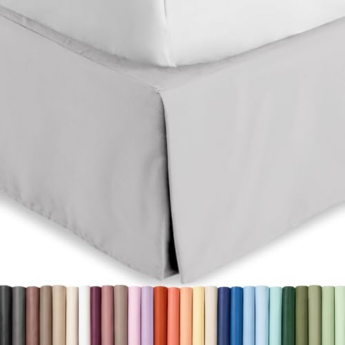 Bare Home Bed Skirt 15-Inch Drop 1800 Ultra-Soft (Cal King, Light...