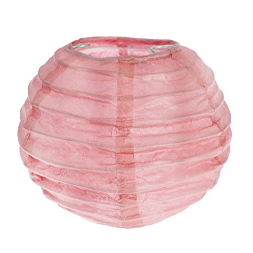 Inspirarte Deco - Lámparas de papel para decoración (x 2) - Rosa, 7,5 cm Cover