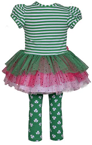 Image of Bonnie Jean Girl's St Patrick's Day Shamrock Leggings Set for Baby Toddler and Little Girls