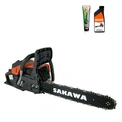 SAKAWA Motosierra Gasolina 58cc 16 + Aceite + Aceite Engrase