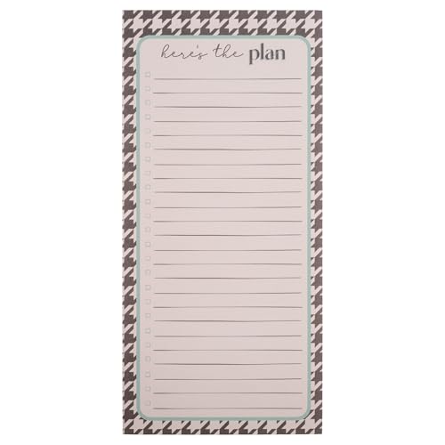 Image of Karma, Large Magnetic Notepads, Notepads for Grocery List, Shopping List, To-Do List, Reminders, Strong Magnetic Back, Memo Notepad 100 Sheets Per Pad, Cute Colorful Designs - Houndstooth
