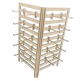KiBcsLic Organizador de Joyas de Madera con Ganchos Colgantes, Expositor de Joyas para Pendientes, Accesorios para el Cabello, Tienda minorista, tocador de