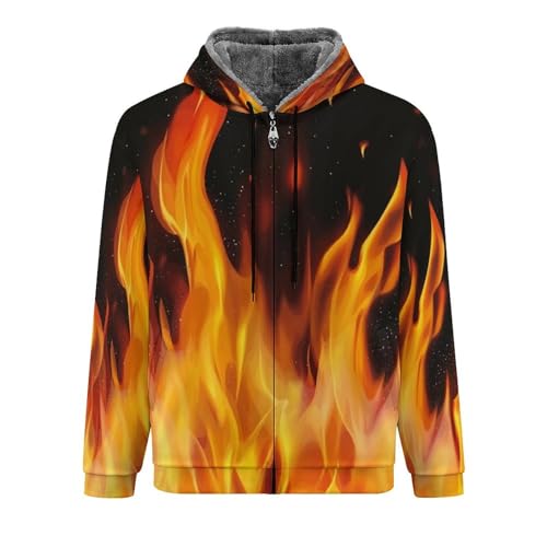 Sweat à capuche zippé style flamme pour vos sorties urbaines et soirées fraîches