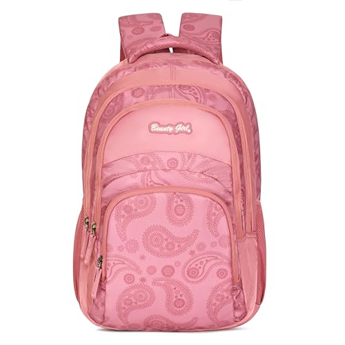 Image of BEAUTY GIRLS BY HOTSHOT FLORAL 1594|SCHOOL BAG|TUTION BAG|COLLEGE BACKPACK|LARGE SIZE|WATER RESISTANT|19 INCH|FOR GIRLS & WOMEN|36 LITERS BACKPACK