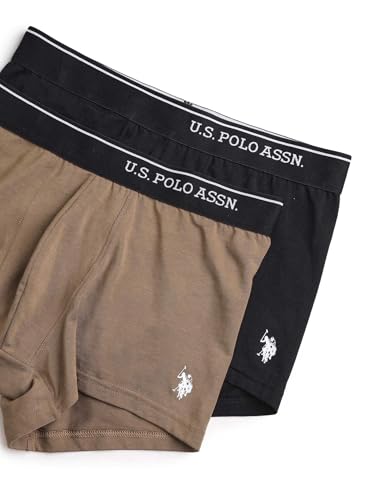 Image of U.S. Polo ASSN. Men's OET18 Cotton Stretch Breathable Underwear Trunks - Pack of 2