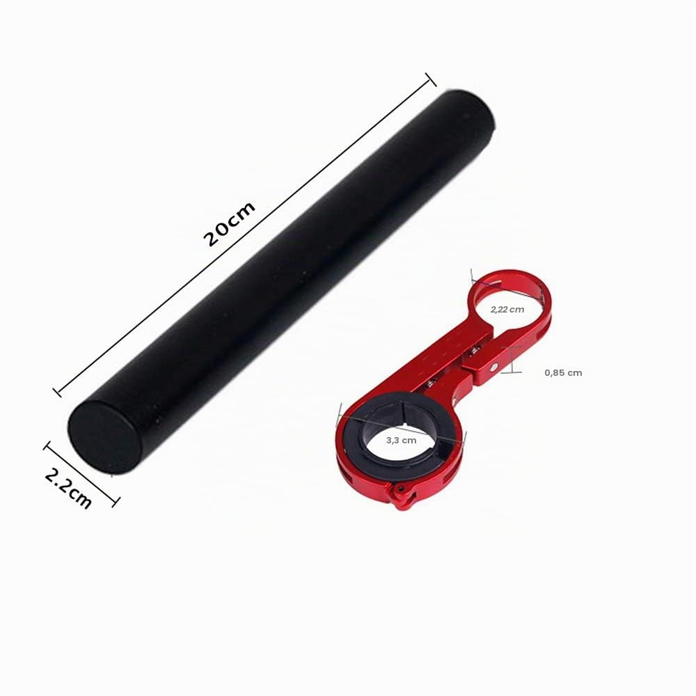 Supporto estensore per bicicletta, supporto per telefono, prolunga in fibra di carbonio con lega di alluminio, per bicicletta, tachimetro, fotocamera sportiva o smartphone