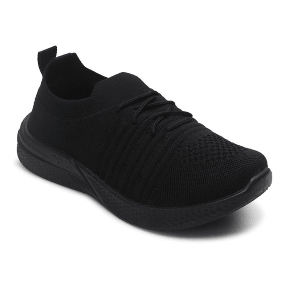 ELECANT Boys Black Sport Shoes with PVC Sole, Lace-Up Closure, Lightweight Comfort for School (12) (B0D3F33SCH) Amazon Price History, Amazon Price Tracker