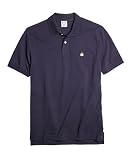 Brooks Brothers Herren Slim Fit Performance Pique Poloshirt Navy Blue, marineblau, Groß