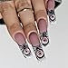 Spiderweb False Nails Halloween Set ABS Long with Water Pipe Design Halloween Party Fraudulent Hoofs Modern French Fashion
