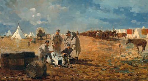 Toile Winslow Homer Jour de pluie au camp pour habiller un mur de bureau vide