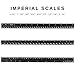 Architectural Scale Ruler (Laser-Etched) Solid Aluminum Core | 12 Inch Triangular Architect Ruler with Imperial Measurements1