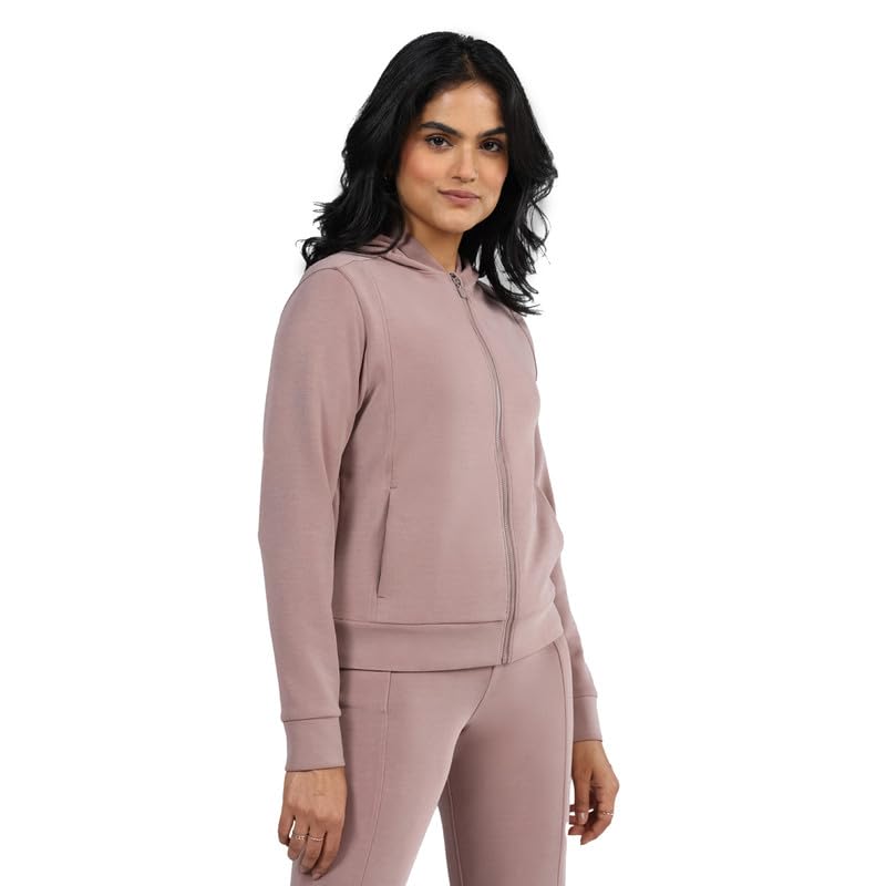 BlissClub Bare Butter Hoodie | Front Pockets | Full-Length Zipper | Cuffed at Sleeve |