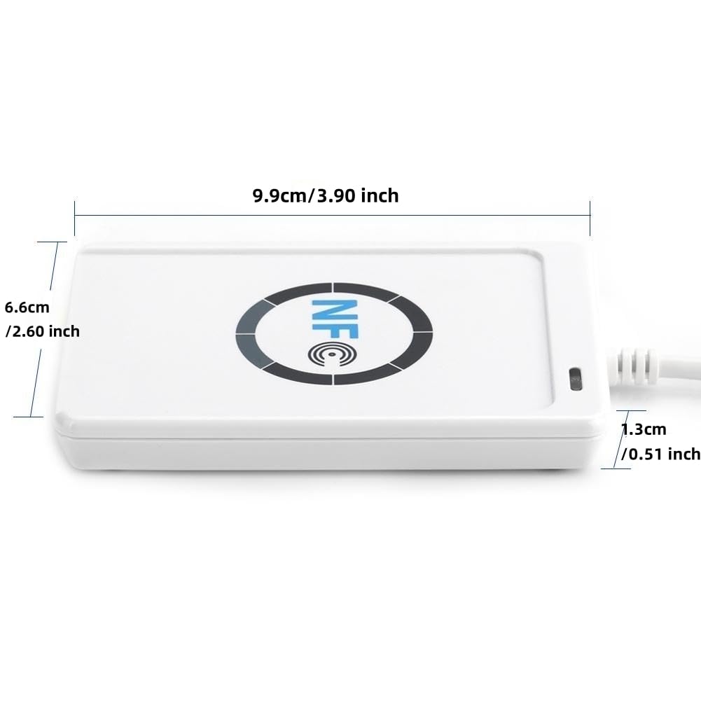 NFC RFID ACR122U ISO 14443 A/B USB 2.0 Chip Card Reader 65 x 12.8 x 98 mm, white - Image 2