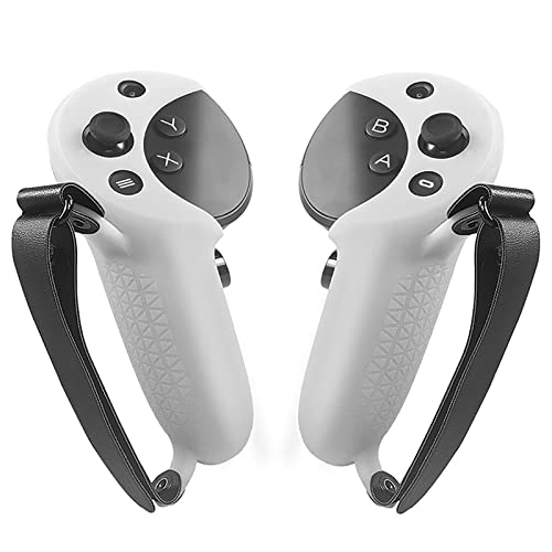LICHIFIT VR用コントローラーカバー·for Meta Quest pro対応 シリコン製 ケース 充電便利 落下防止 滑り止め 耐衝撃 傷防止 (ホワイト)（Amazon）