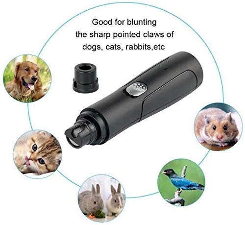 Clipper del molinillo de uñas del perro - profesional DIRIGIÓ Recortadora de clavos de mascota eléctrica recargable - Patas sin dolor de aseo y alisado - Motor silencioso - 3 puertos de tamaño fo