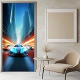 Taille: Ce autocollant de porte se compose de 2 rouleaux (41.5 x 204 cm chacun), formant une image complète de 83 x 204 cm. Parfait pour les portes intérieures standard, porte de chambre, porte de salle de bain ou porte de placard