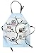 ABAKUHAUS Hibou Tablier, Chouette Animal Night Love, Produit Unisexe avec Col Réglable pour Cuisine et Jardinage, Multicolore