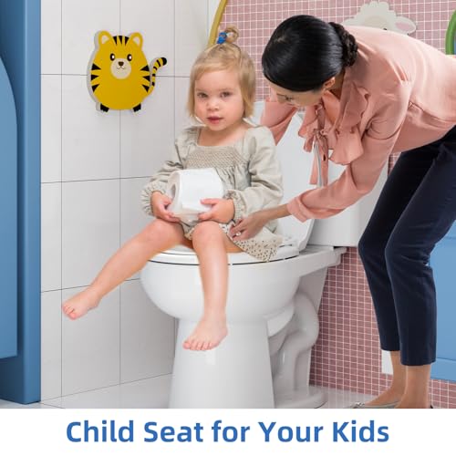 Toddler Toilet Seat,Round Toilet Seat Cover with Quick-Release Design, Child and Adult Friendly, Fits 17-Inch Toilets, Smooth Finish, Easy Cleaning,White