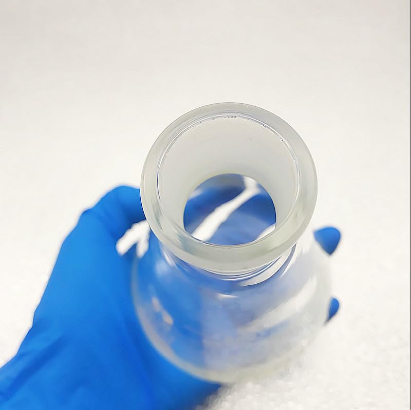 2er Set Erlenmeyerkolben aus Borosilikatglas mit Glasstopfen Geschliffene Konische Messkolben Labor Glasware 50–1000ml(1000ml)