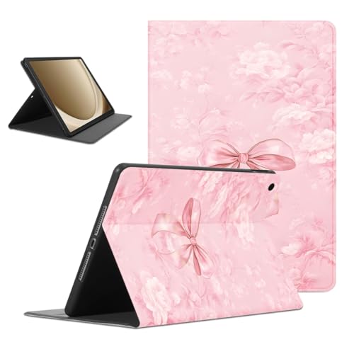 Cadeau idéal fille housse Samsung Galaxy Tab A9 Plus à nœud rose mignon