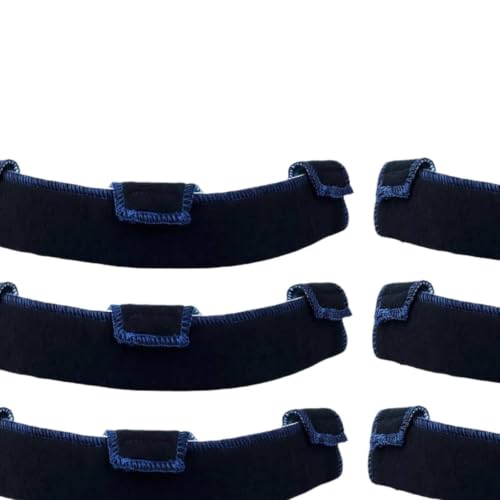 Cintas para el sudor para casco y forros transpirables negros y azules en pack de 6 3