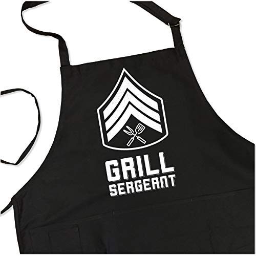 Grill Sergeant - BBQ Grill Apron - Funny Apron for Dad - 1