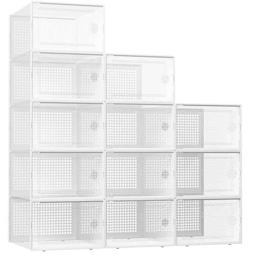 XX-Large Clear Shoe Storage Boxes (12-pack)