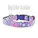 Floral Cat or Kitten Collar - Lavender Floral Print With Metallic Gold Accents - 3/8 Inch Wide - 2 Sizes - Breakaway Safety Buckle - Handmade by Green Acorn Kitchen (Cat - 7.5 to 12 Inches)