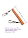 LORADAR 10Feet 150lb Fishing Coiled Lanyard Stainless Steel Inside Heavy Duty Fishing Safety Rope Extension Cord Tether for Deep Sea Fishing Tools Rod Kayak Paddles ((Orange, 10ft)