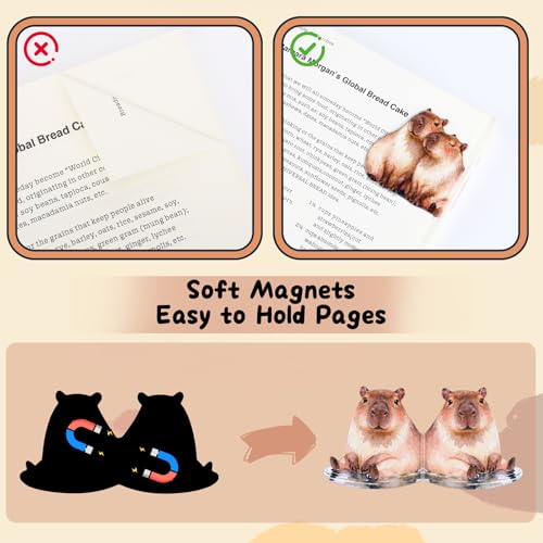 10 PC Magnetic Bookmarks, Cute Hydrochoerus  - image 3