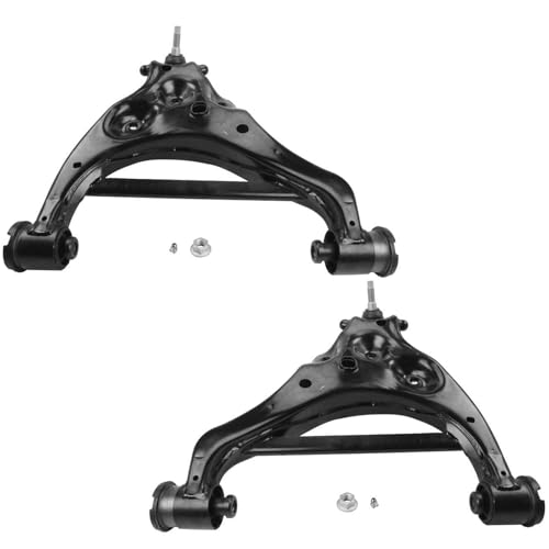 Image of Detroit Axle - 8pc Front Control Arms Kit for 2014 Ford F-150 2014-2017 Expedition Lincoln Navigator, 4 Lower Upper Control Arms with Ball Joints 2 Outer Tie Rods 2 Sway Bar End Links Replacement