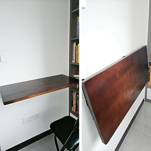Bureau mural compact et table pliante murale pour cuisine et maison - 4