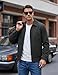 TACVASEN Men's Jackets-Bomber Jacket Fall Casual Windbreaker Full Zip Casual Fashion Stylish Coats Dark Grey 2XL