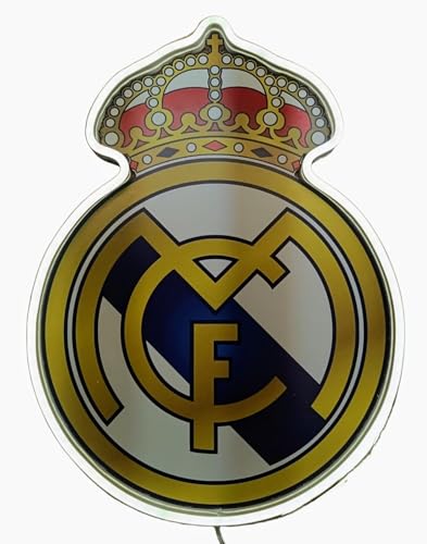 SOLOLED Escudo regalos Madrid Lámpara LED Decorativa de Pared, Club, Iluminación Ambiental, fútbol