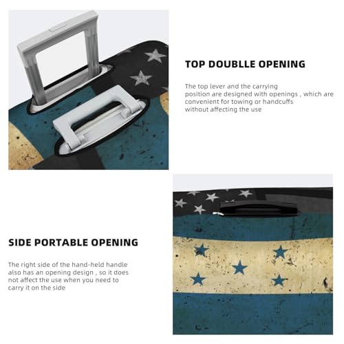 Travel Luggage Cover Vintage Honduras Honduran And America Flag Fashion Washable Baggage Suitcase Protector Fit For Luggage Medium4