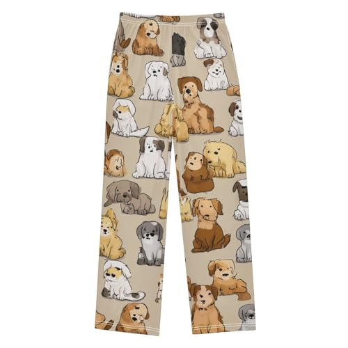ZZXXB Cartoon Puppy Dogs Boys Long Pants Soft Trousers Elastic Waist Kids Lounge Bottoms with Pockets S-XL