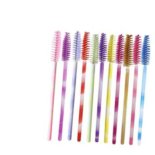 WRITWAA 100pcs Disposable Nylon Eyelash Mascara Wands Makeup Brush Applicator Eyelash Brush for Separate Lashes