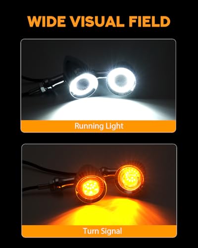 Image of Bullet Led Turn Signal Motocycle 48 LEDs SMD Blinker Indicator Fit for Honda Yamaha Suzuki Kawasaki Harley Sportster (Chrome,Front Turn Light)
