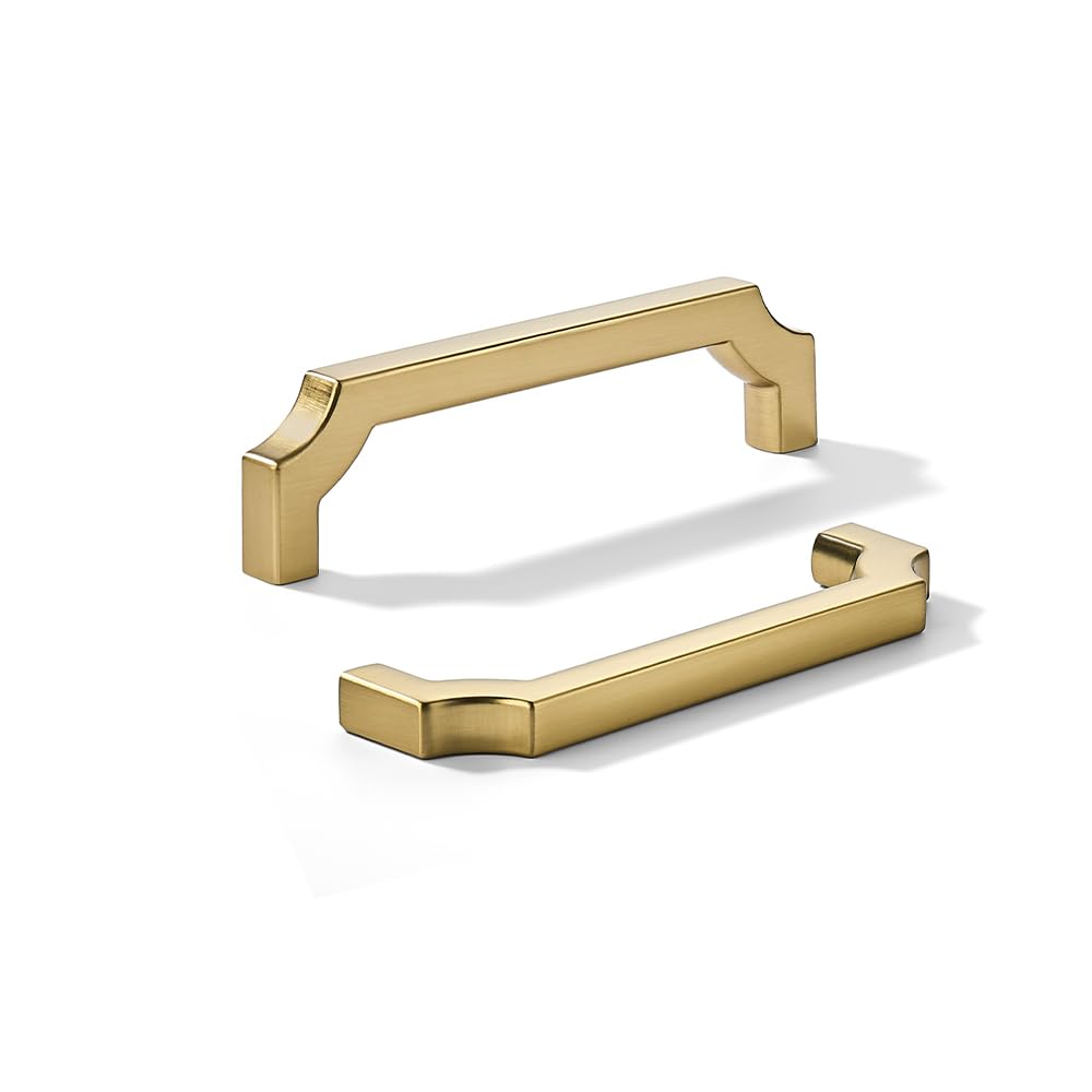 khtumeware 2-Pack 102mm Champagne Bronze Cabinet Pulls, Solid Zinc Alloy Heavy-Duty Handles for Kitchen/Bathroom Cabinets, Drawers & Cupboards (4 Inch Center to Center)