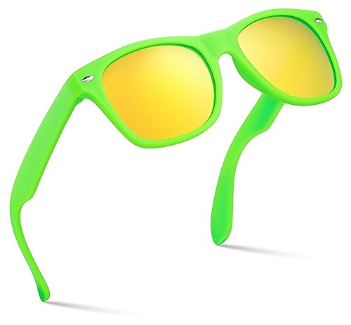 Image of Retro Rewind Kids Sunglasses for Boys Girls Age 3-12 - Shatterproof UV400 Toddler Children Sun Glasses