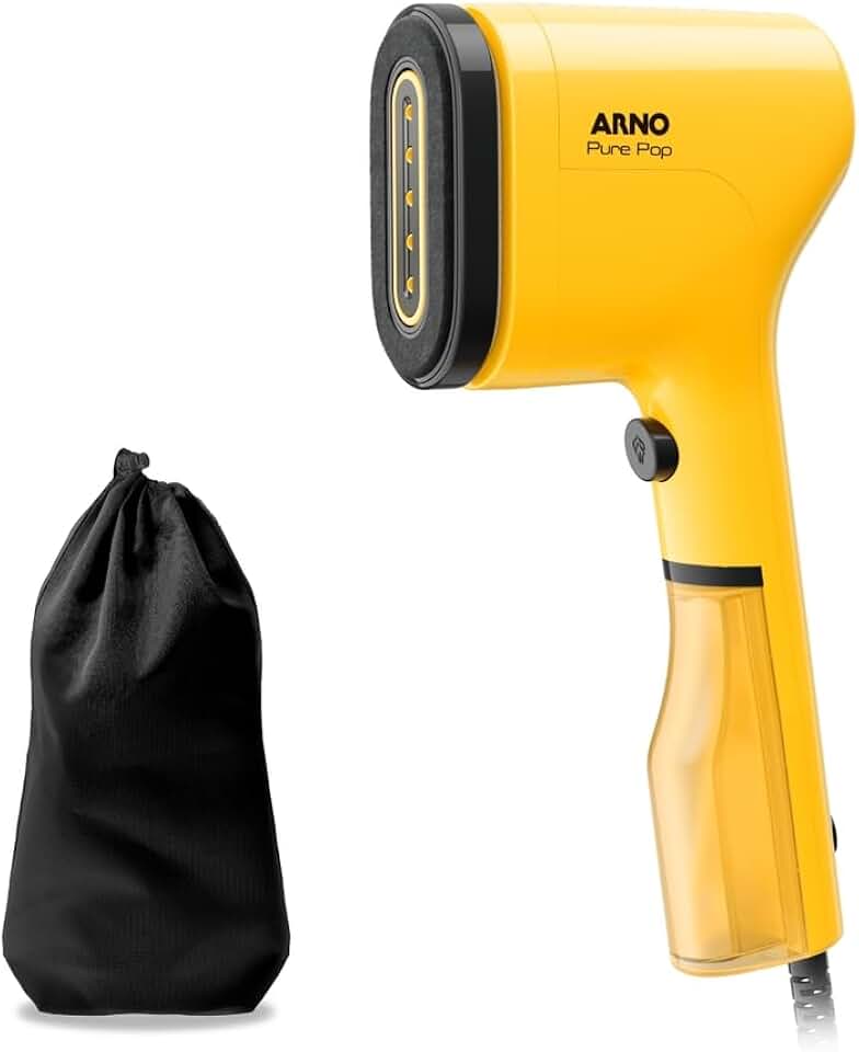 Vaporizador de Roupas Arno Pure Pop Amarelo, Higieniza e Desodoriza, 1100W, Aquece em 15s, Portátil, HS26 220V