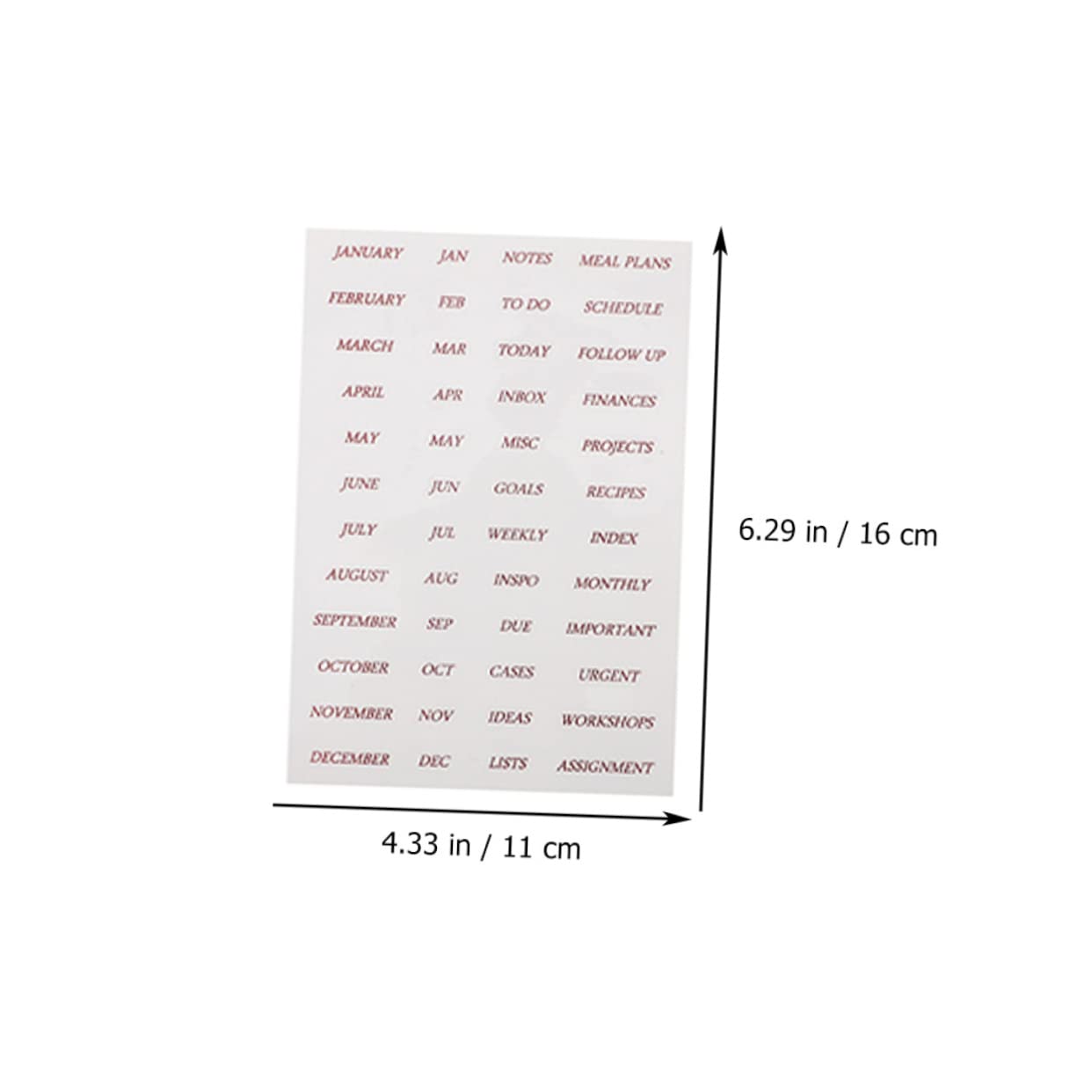EXCEART 32fogli Adesivi Decorativi Per Scrapbook Con Parole Inglesi Adesivi Autoadesivi Per Pianificazione e Decorazione Di Diari Album e Lettere