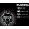 Vega Off Road Sketch ISI Certified Gloss Finish Full Face Dual Visor with Peak Helmet for Men and Women Outer Clear Visor and Inner Smoke Sun Visor(Black Silver, Size:M)