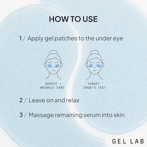 Gel Lab REGLOW Hyaluronic Acid & Caffeine Korean Skincare Eye Patches for Puffy Eyes, Dark Circles, and Wrinkles - Hydrating Under Eye Mask - 60 Gel Patches - Image 8
