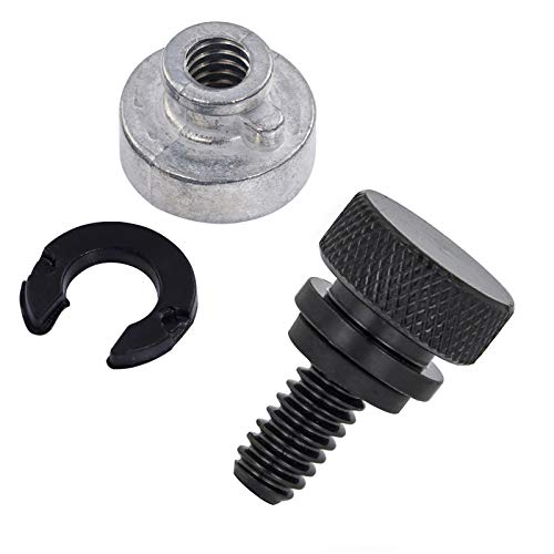 Amazicha Black Stainless Steel Seat Bolt Screw Nut Mount Kit Compatible for Harley Davidson Touring Sportster Softail Dyna 1996-2026
