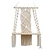 TIANYIA HEZB Nordic Arazzo Intrecciato a Mano con Rack di stoccaggio Macrame Wall Appeso Boemino Decorazioni for la casa Boemia a Mano Scaffalatura a Corda annodata per