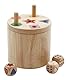 BestSaller 3020 ’SUPER SIX’ Holz, beidseitig bespielbar, auch für Kinder, 36 Spielstäbchen & 3 Würfel, Natur (1 Stück)